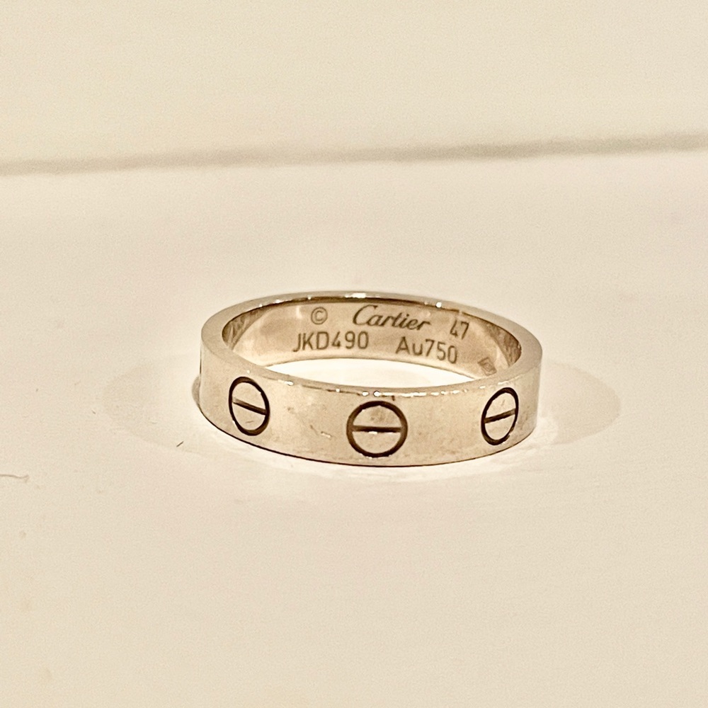 LOVE RING 18k white gold Cartier band - Picture 4 of 6